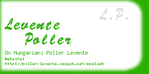 levente poller business card